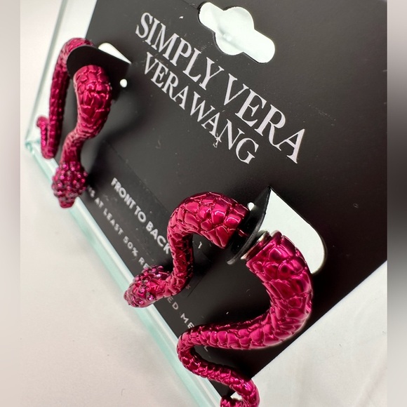 Simply Vera Vera Wang Red Snake Earrings NWT - Picture 3 of 4